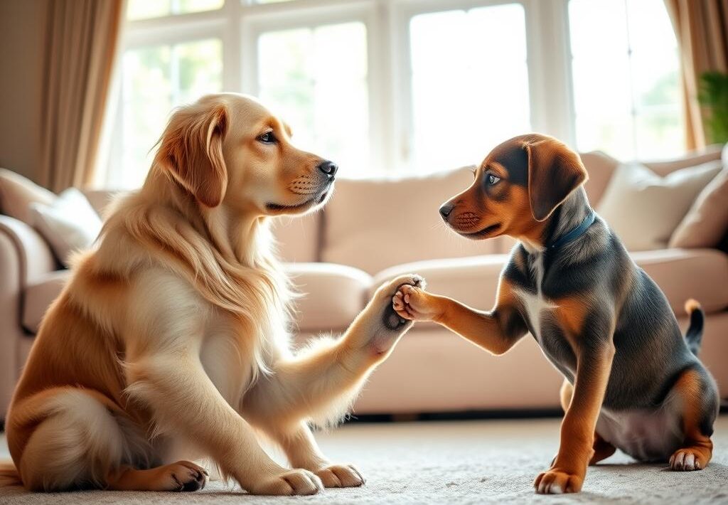 How to introduce a new puppy to an older dog at home