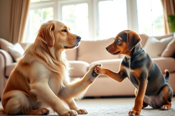 How to introduce a new puppy to an older dog at home