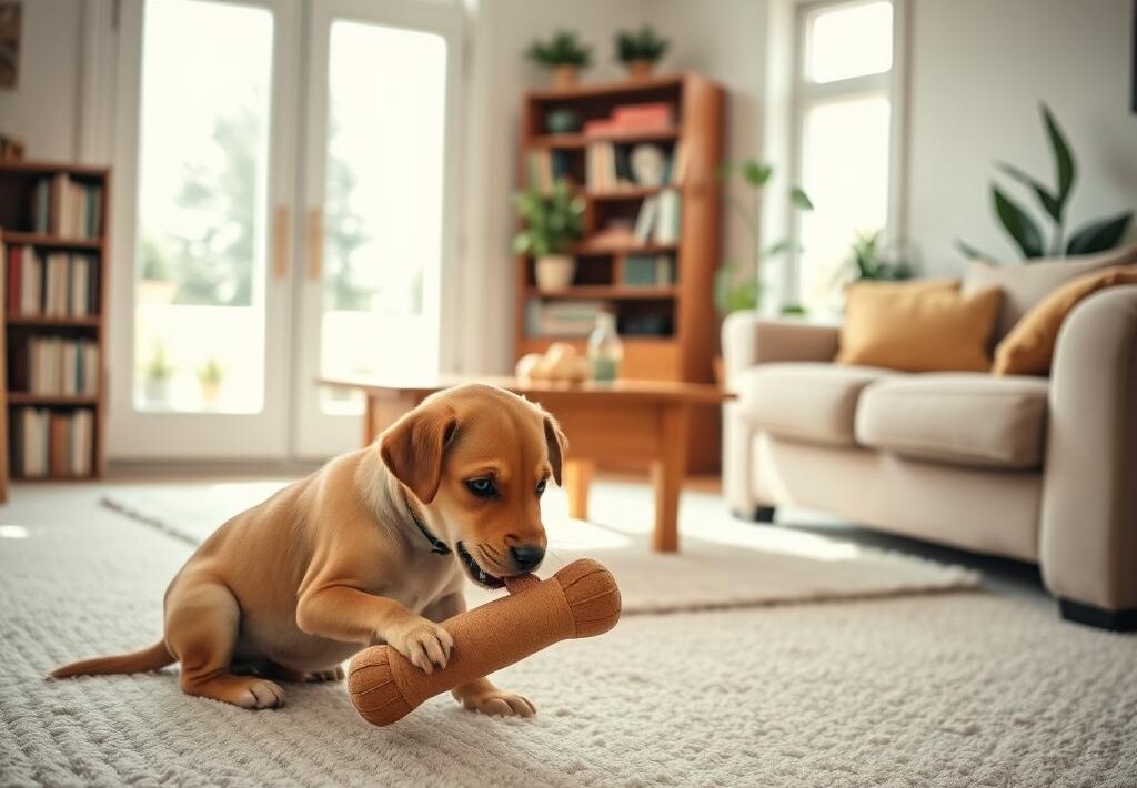 how to train a puppy to stop biting and chewing furniture